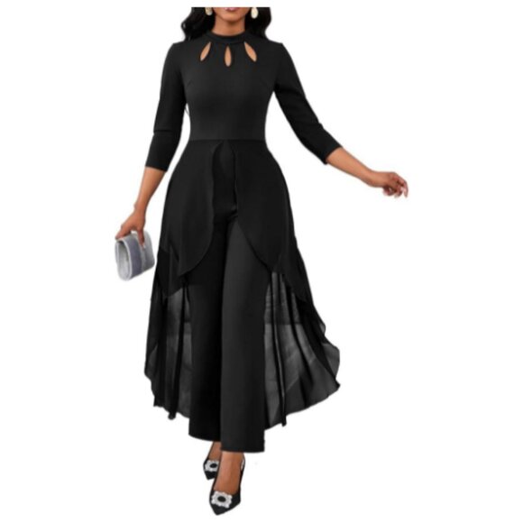 Visichenup Pants - VisiChenup Jumpsuits Clubwear Wedding Black Small